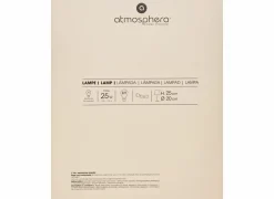 Tafellamp Travis Ø20xH25cm - glas & dennenhout - wit & naturel- Tafellampen