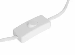 Tafellamp Travis Ø20xH25cm - glas & dennenhout - wit & naturel- Tafellampen