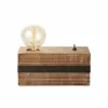 Brilliant Tafellampen|Tafellamp Woodhill E27 H12cm hout massief bruin