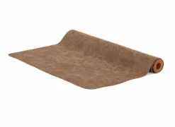 Tafelloper Truman 45x145cm - lederlook - walnoot- Tafellopers