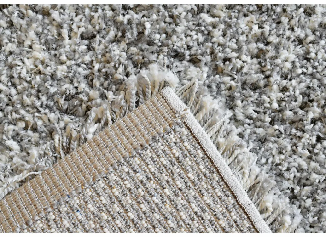 Tapijten|Tapijten|Tapijt Twister 65x130cm - polypropyleen - wit & zilver