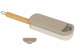 Praktische Toebehoren|Praktische Toebehoren|Textielborstel 7,3x4x34,5cm - bamboe & kunststof - grijs