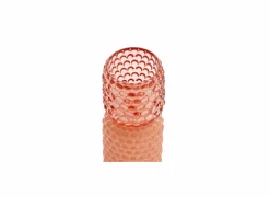 Kaars & Houder|Theelichthouder Bublini H16cm - glas - roze
