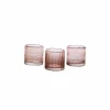 Theelichthouder Cassis Ø7x7cm - glas - roze- Kaars & Houder