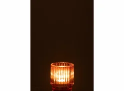 J line Theelichthouder Gestreept H8cm- Kaars & Houder