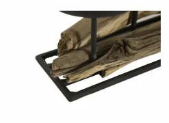 Herfstdecoratie|Kaars & Houder|Theelichthouder Hurricane Op Schors 60cm