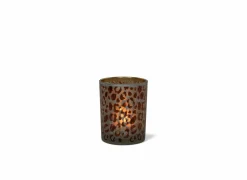 Mars & More Kaars & Houder|Theelichthouder Leopard Print H8cm