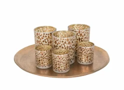Mars & More Kaars & Houder|Theelichthouder Leopard Print H8cm