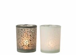 J line Kaars & Houder|Theelichthouder Luipaard H12,5cm