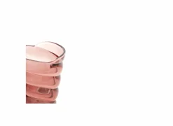 Theelichthouder Malea H12,5cm - glas - roze- Kaars & Houder