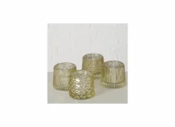 Kaars & Houder|Theelichthouder Sabena H7cm goud