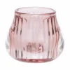 Cosy & Trendy Kaars & Houder|Theelichthouder Ø8x6,8cm - glas - roze