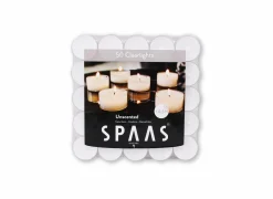 Spaas Theelichtjes Clearlights 4,5u wit, set van 50- Herfstdecoratie|Kerstdecoratie