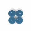 Spaas Theelichtjes MAXI Soft Sunrise 10u blauw, 8 stuks- Kaars & Houder