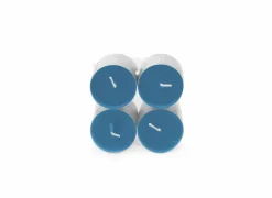 Spaas Theelichtjes MAXI Soft Sunrise 10u blauw, 8 stuks- Kaars & Houder