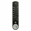 Decoratieve Accessoires|Thermometer met hygrometer H25cm - plastiek & glas - zwart