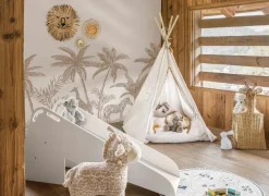Tipi Kids Wapi 120x120x160cm - katoen & polyester - beige- Kinderdecoratie