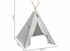Tipi Kids Wapi 120x120x160cm - katoen & polyester - beige- Kinderdecoratie