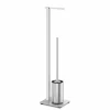 Zack Toiletbutler Carvo zilver- Wc-Rolhouders|Wc-Borstels