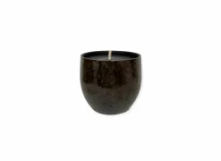 Kaars & Houder|Tuinkaars H17cm - stoneware - groen
