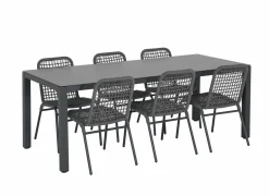 Tuinset Breeze 200x90cm met 6 Hopi tuinstoelen- Tuinsets