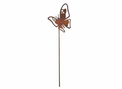 Tuindecoratie|Tuinsteker Vlinder H38cm - metaal - roest