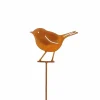 Tuinsteker Vogel H145cm - metaal - roest- Tuindecoratie