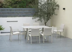 Tuinstoel Cardamom 61x57x85cm - aluminium - greige- Tuinstoelen