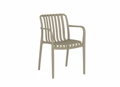 Tuinstoel Cute 46x58x81cm - kunststof - taupe- Tuinstoelen