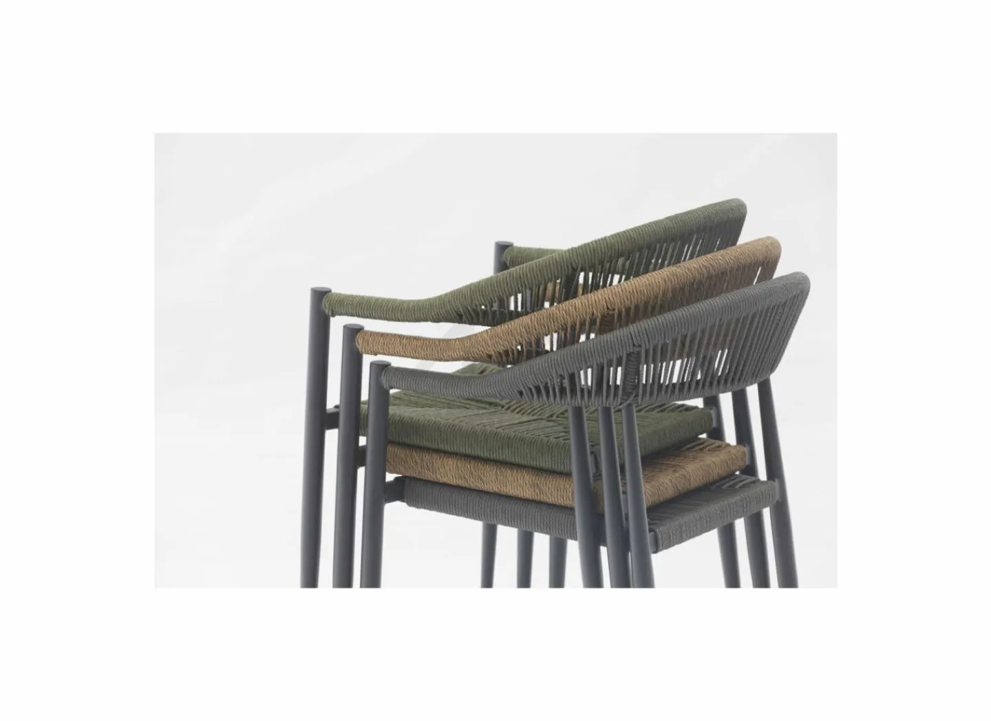 Tuinstoel Guava 60x56x79cm - aluminium - antraciet- Tuinstoelen