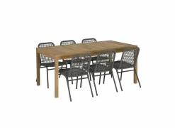 Tuinstoel Hopi 55x61x81cm - artificial rattan - antraciet- Tuinstoelen