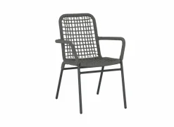Tuinstoelen|Tuinstoel Hopi 55x61x81cm - artificial rattan - antraciet
