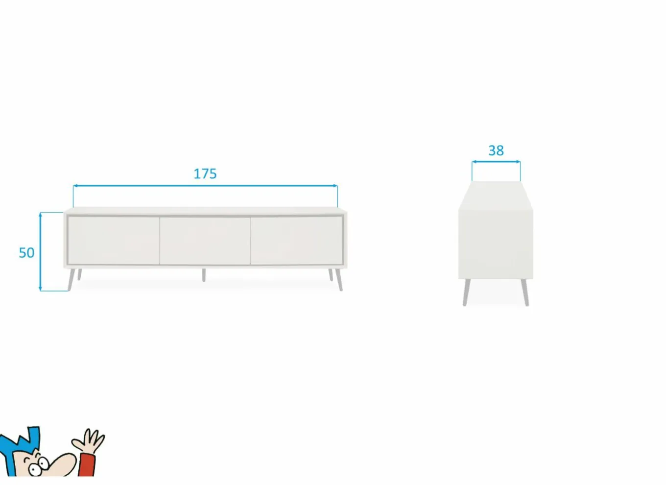 Tv-Meubels|Tv-Meubels|Tv-meubel Arona 175cm - melamine - capuccino