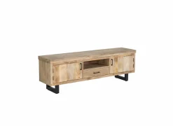 Tv-meubel Boqueria 180cm - mango massief & metaal - naturel- Tv-Meubels|Tv-Meubels