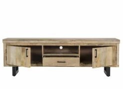 Tv-meubel Boqueria 180cm - mango massief & metaal - naturel- Tv-Meubels|Tv-Meubels
