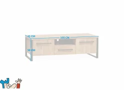 Tv-meubel Caribba 160cm - melamine - tropic- Tv-Meubels|Tv-Meubels