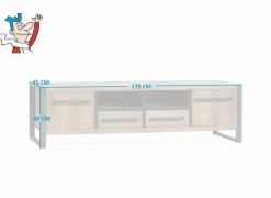 Tv-Meubels|Tv-Meubels|Tv-meubel Cascade 179cm - lamulux - mokka