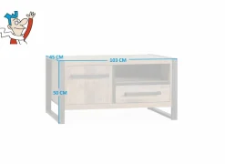 Tv-meubel Cascade 103cm - lamulux - mokka- Tv-Meubels|Tv-Meubels