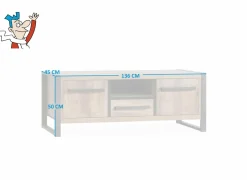 Tv-Meubels|Tv-Meubels|Tv-meubel Cascade 136cm - lamulux - mokka