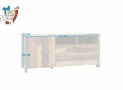 Tv-meubel Clif 142cm - decor - old wood & beton- Tv-Meubels|Tv-Meubels