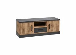 Tv-meubel 142cm - decor - bruin & zwart- Tv-Meubels|Tv-Meubels
