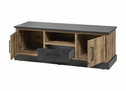 Tv-meubel 142cm - decor - bruin & zwart- Tv-Meubels|Tv-Meubels