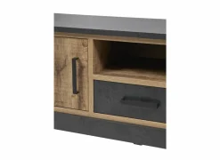 Tv-meubel 142cm - decor - bruin & zwart- Tv-Meubels|Tv-Meubels