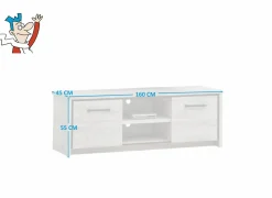 Tv-meubel Elias 160cm - decor - grijze eik- Tv-Meubels|Tv-Meubels