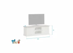 Tv-meubel Eline 157cm- decor - white oak & autumn oak- Tv-Meubels|Tv-Meubels