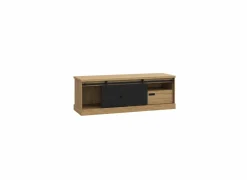 Tv-meubel Kaszimiro 163cm - decor - waterford eik & zwart- Tv-Meubels|Tv-Meubels