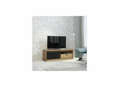 Tv-meubel Kaszimiro 163cm - decor - waterford eik & zwart- Tv-Meubels|Tv-Meubels