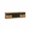 Tv-meubel Kaszimiro 203cm - decor - waterford eik & zwart- Tv-Meubels|Tv-Meubels