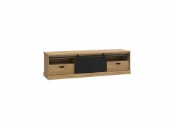 Tv-meubel Kaszimiro 203cm - decor - waterford eik & zwart- Tv-Meubels|Tv-Meubels
