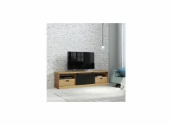 Tv-meubel Kaszimiro 203cm - decor - waterford eik & zwart- Tv-Meubels|Tv-Meubels